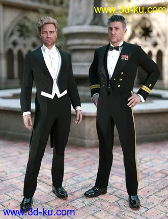 3D打印模型PRZ White Tie Outfit for Genesis 8 Male(s)的图片