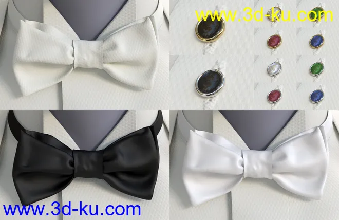 PRZ White Tie Outfit for Genesis 8 Male(s)模型的图片6