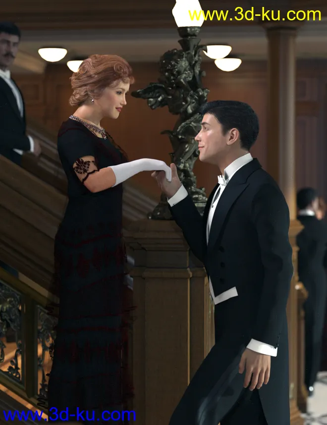 PRZ White Tie Outfit for Genesis 8 Male(s)模型的图片11