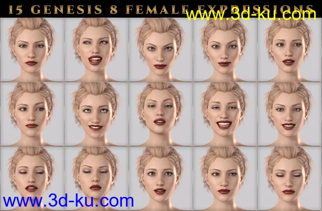PTF Popular People Poses and Expressions for Genesis 8 Female and Penny 8模型的图片10