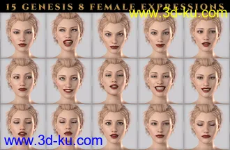 3D打印模型PTF Popular People Poses and Expressions for Genesis 8 Female and Penny 8的图片