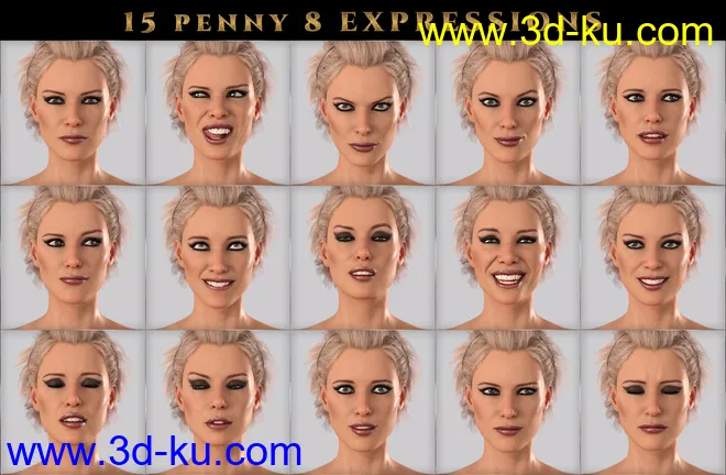 PTF Popular People Poses and Expressions for Genesis 8 Female and Penny 8模型的图片11