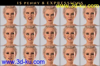 3D打印模型PTF Popular People Poses and Expressions for Genesis 8 Female and Penny 8的图片