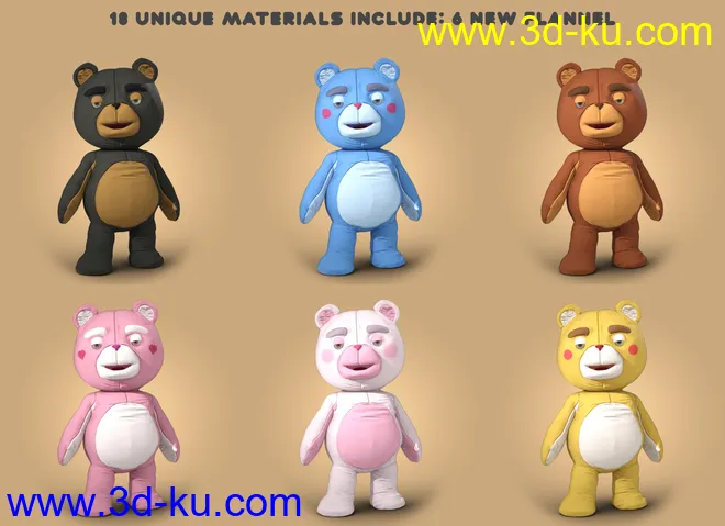 PTF Teddy Cute and Creepy Texture Pack模型的图片2