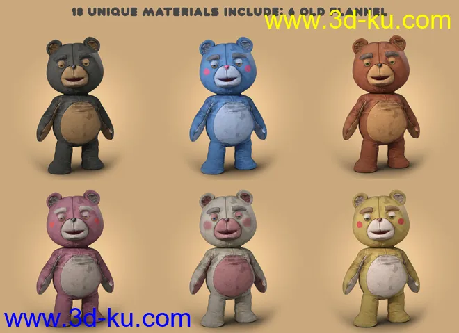 PTF Teddy Cute and Creepy Texture Pack模型的图片3