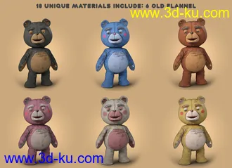 3D打印模型PTF Teddy Cute and Creepy Texture Pack的图片