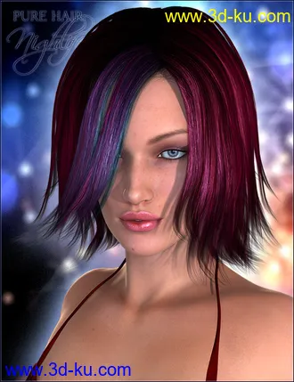 3D打印模型Pure Hair -Nightlife for Genesis的图片