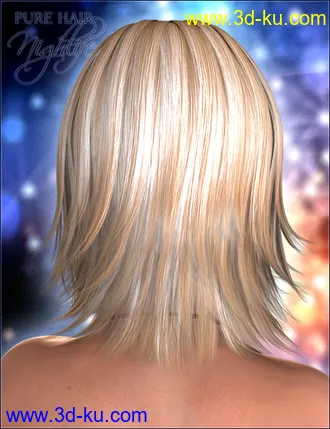 3D打印模型Pure Hair -Nightlife for Genesis的图片