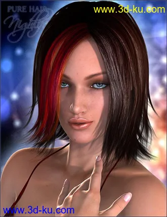 3D打印模型Pure Hair -Nightlife for Genesis的图片