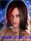 3D打印模型Pure Hair -Nightlife for Genesis的图片