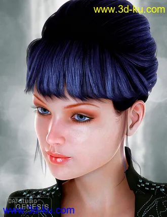 3D打印模型Pure Hair Retro for Genesis的图片