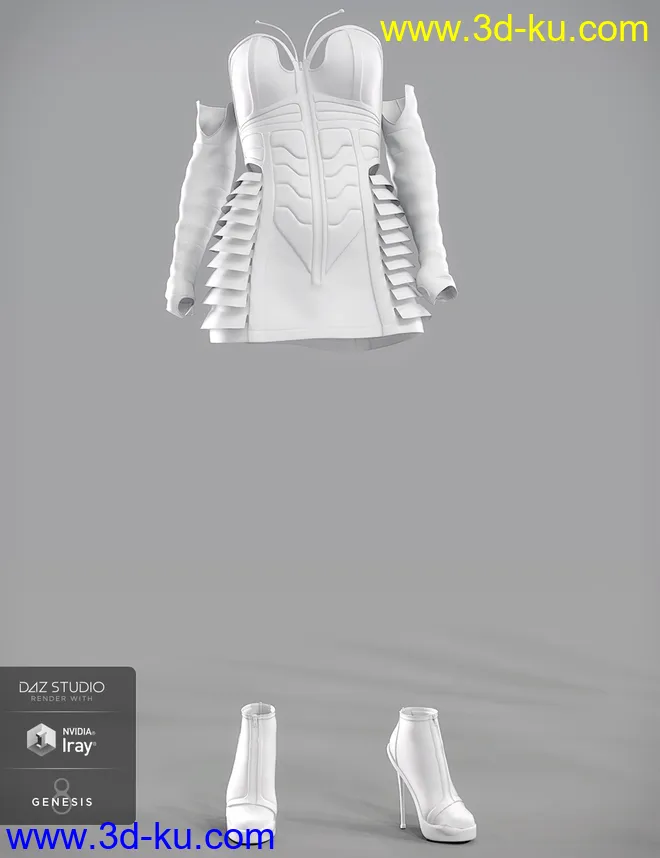 Queen Bee Outfit for Genesis 8 Female(s)模型的图片5