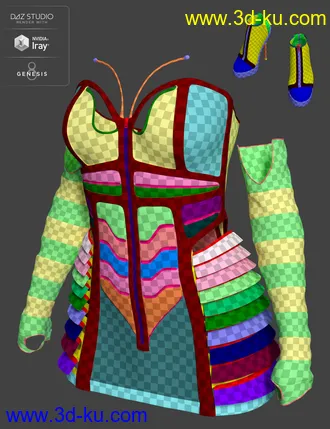 3D打印模型Queen Bee Outfit for Genesis 8 Female(s)的图片