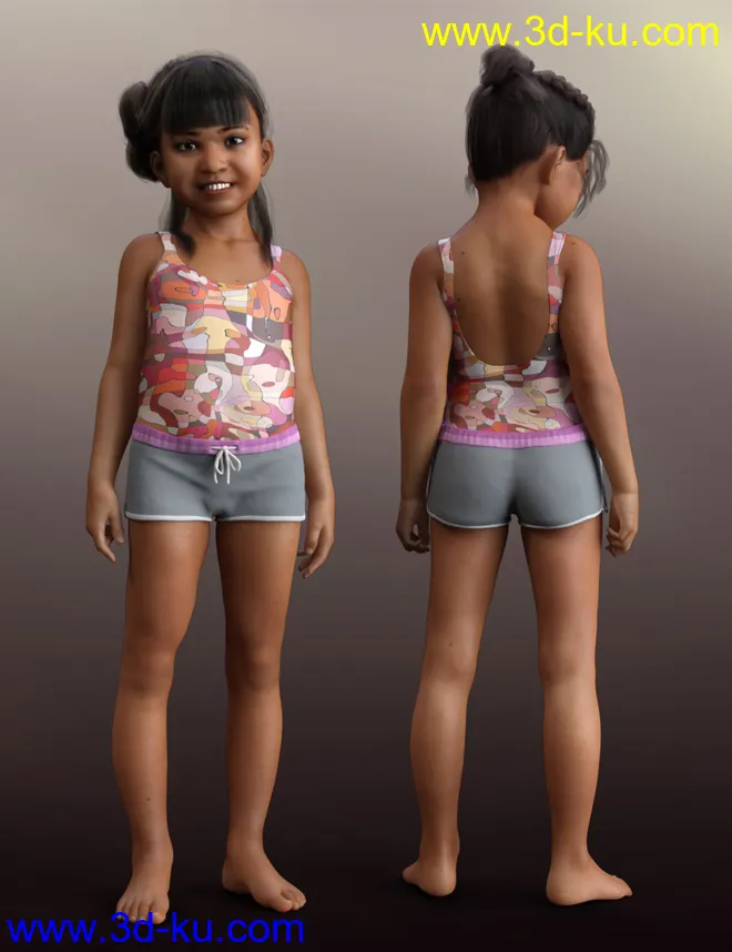 QX Little Chooli for Genesis 8 Female模型的图片2