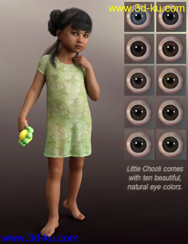 QX Little Chooli for Genesis 8 Female模型的图片3