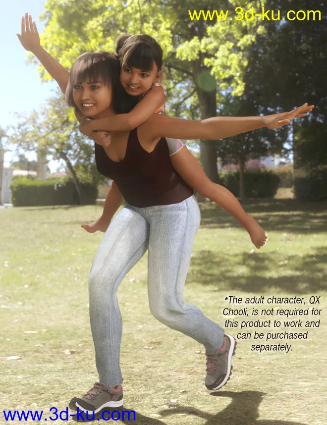 QX Little Chooli for Genesis 8 Female模型的图片6