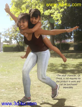 3D打印模型QX Little Chooli for Genesis 8 Female的图片