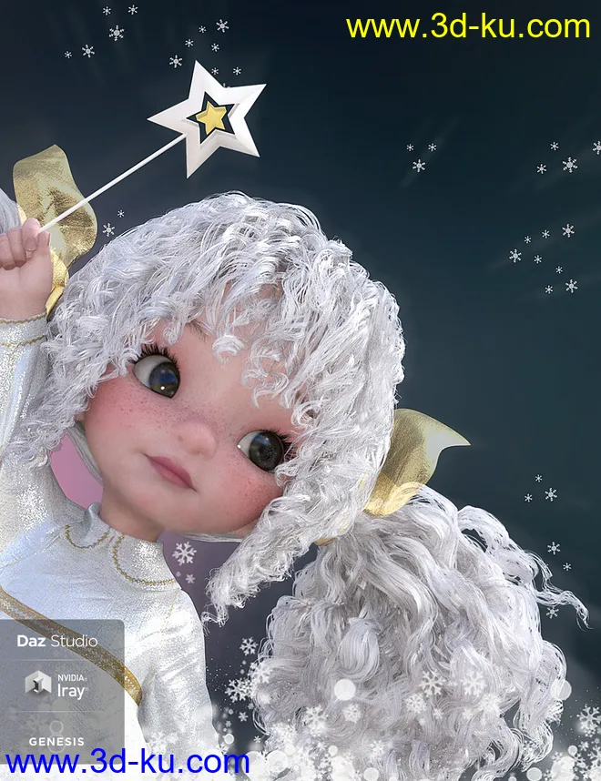 Rainboo Hair for Genesis 8 Females模型的图片4