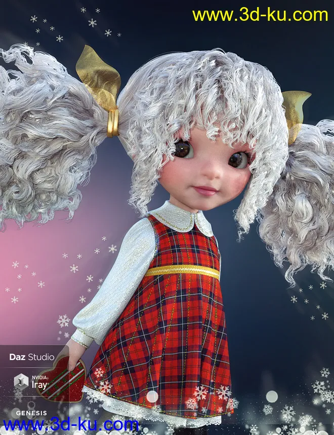 Rainboo Hair for Genesis 8 Females模型的图片5