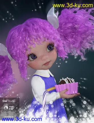 3D打印模型Rainboo Hair for Genesis 8 Females的图片