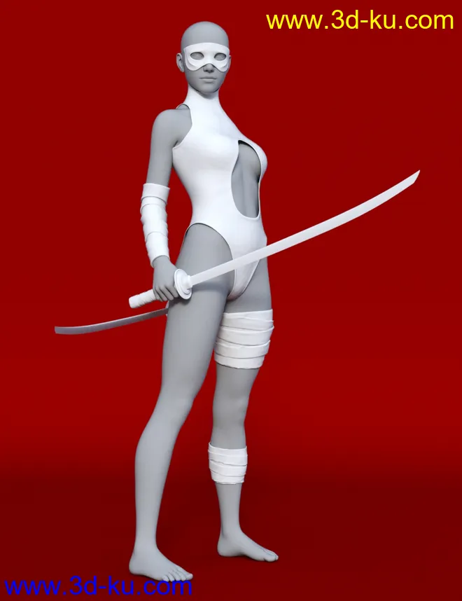 Red Silk Outfit for Genesis 8 Female(s)模型的图片5