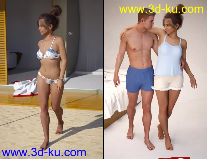 Relax At The Beach Poses模型的图片2