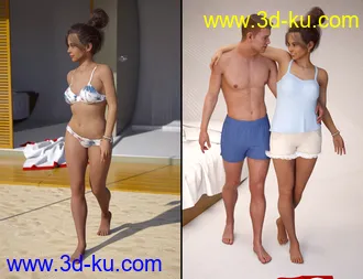 3D打印模型Relax At The Beach Poses的图片