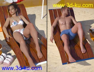 3D打印模型Relax At The Beach Poses的图片