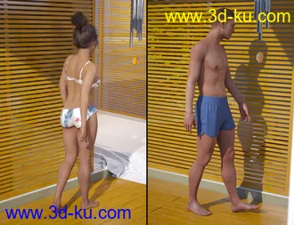 3D打印模型Relax At The Beach Poses的图片