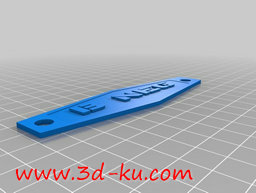 3D打印模型B阴性血型标签的图片