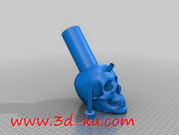 3D打印模型头骨水管的图片