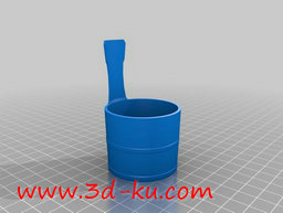 3D打印模型微型温泉桶的图片