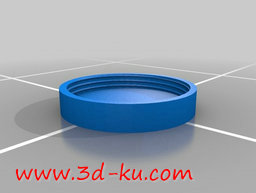 3D打印模型螺杆顶层容器，有螺纹的图片