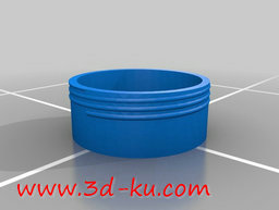 3D打印模型螺杆顶层容器，有螺纹的图片