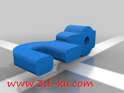 3D打印模型卡尺的拇指滚钩的图片