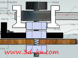 3D打印模型轴固定器的图片