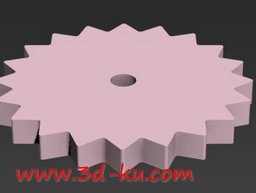3D打印模型粉色齿轮的图片