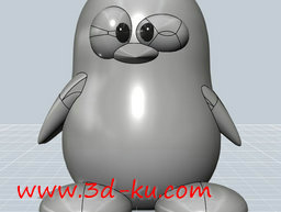 3D打印模型一只黄色的可爱的小企的图片