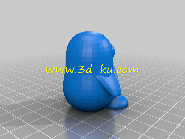 一只黄色的可爱的小企模型的图片2