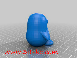 3D打印模型一只黄色的可爱的小企的图片