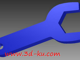 3D打印模型扳手钥匙扣的图片