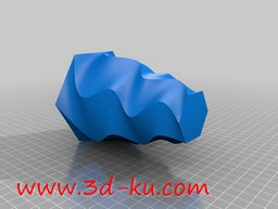 3D打印模型艺术性的扭曲的螺花瓶的图片