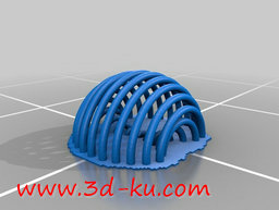 3D打印模型半空间螺旋摆线曲线的图片