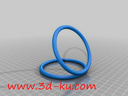 3D打印模型两个环连在一起的滚环的图片