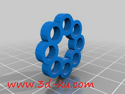 3D打印模型8孔轴承的图片