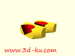 3D打印模型PVC卷筒托架的图片
