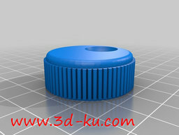 3D打印模型多面板的螺旋旋钮的图片