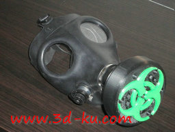 3D打印模型防毒面具过滤器的图片