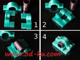 3D打印模型轴承底座的图片