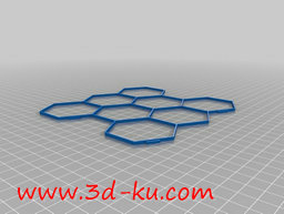 3D打印模型六角网格的图片